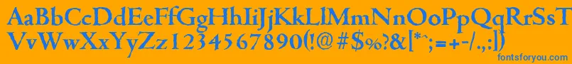 CambridgeantiqueBold Font – Blue Fonts on Orange Background