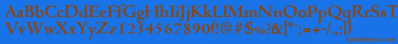 CambridgeantiqueBold Font – Brown Fonts on Blue Background