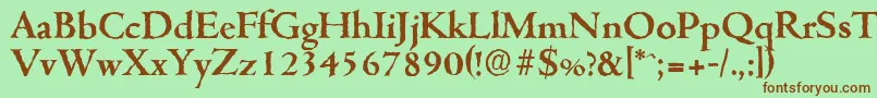 CambridgeantiqueBold Font – Brown Fonts on Green Background