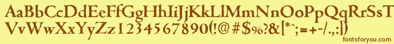 CambridgeantiqueBold Font – Brown Fonts on Yellow Background