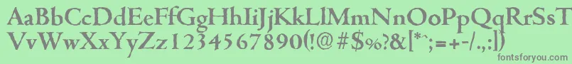 CambridgeantiqueBold Font – Gray Fonts on Green Background