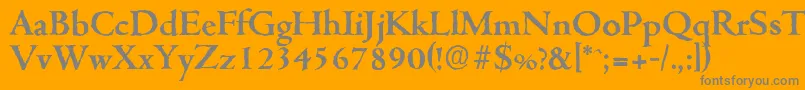 CambridgeantiqueBold Font – Gray Fonts on Orange Background