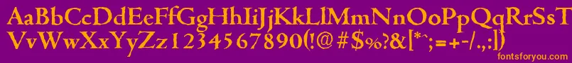 CambridgeantiqueBold Font – Orange Fonts on Purple Background