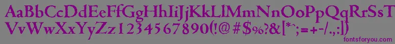 CambridgeantiqueBold Font – Purple Fonts on Gray Background