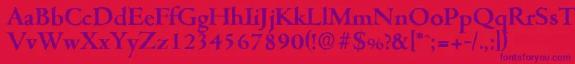 CambridgeantiqueBold Font – Purple Fonts on Red Background