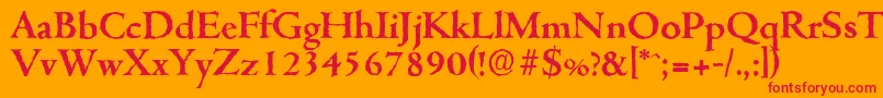 CambridgeantiqueBold Font – Red Fonts on Orange Background