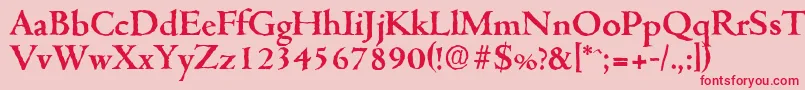 CambridgeantiqueBold Font – Red Fonts on Pink Background