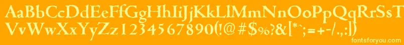 CambridgeantiqueBold Font – Yellow Fonts on Orange Background