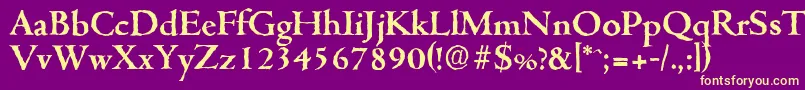 CambridgeantiqueBold Font – Yellow Fonts on Purple Background