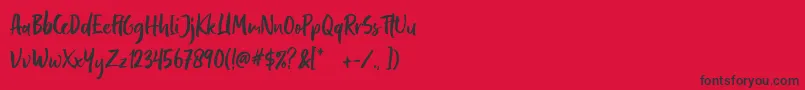 Pastelle DEMO Font – Black Fonts on Red Background
