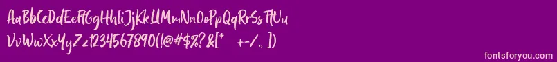 Pastelle DEMO Font – Pink Fonts on Purple Background