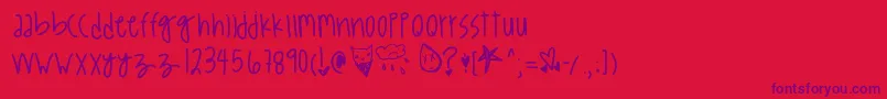 PastelSwooshin Font – Purple Fonts on Red Background