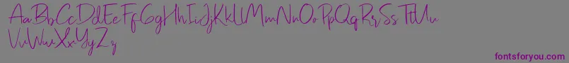 Шрифт Pastelyn – фиолетовые шрифты на сером фоне