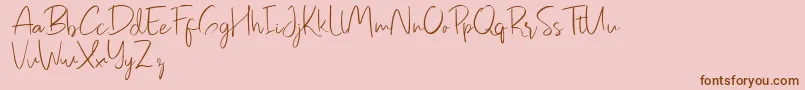Шрифт Pastelyn – коричневые шрифты на розовом фоне