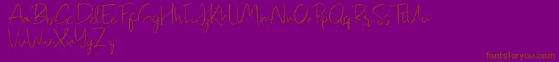 Шрифт Pastelyn – коричневые шрифты на фиолетовом фоне