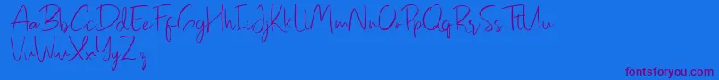 Шрифт Pastelyn – фиолетовые шрифты на синем фоне