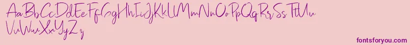 Шрифт Pastelyn – фиолетовые шрифты на розовом фоне