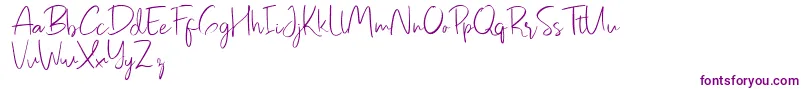 Шрифт Pastelyn – фиолетовые шрифты на белом фоне