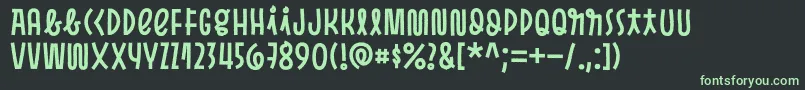 Pasto Print Bold-fontti – vihreät fontit mustalla taustalla