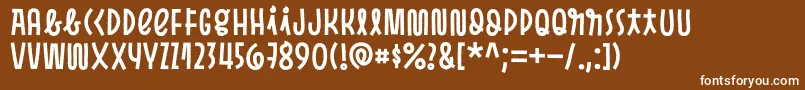 フォントPasto Print Bold – 茶色の背景に白い文字
