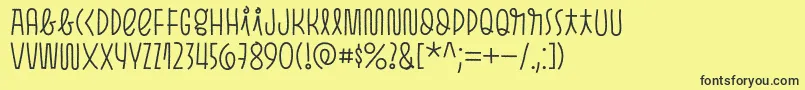 Pasto Print Light Font – Black Fonts on Yellow Background