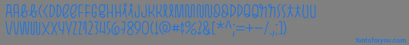 Pasto Print Light-Schriftart – Blaue Schriften auf grauem Hintergrund