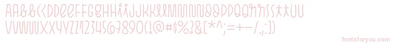 Pasto Print Light-Schriftart – Rosa Schriften auf weißem Hintergrund