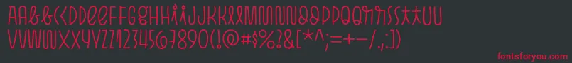 Pasto Print Light Font – Red Fonts on Black Background