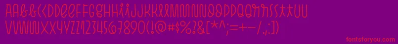 Pasto Print Light Font – Red Fonts on Purple Background
