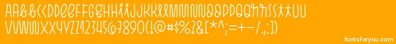 Pasto Print Light Font – White Fonts on Orange Background