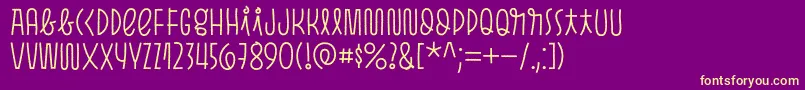 Pasto Print Light Font – Yellow Fonts on Purple Background