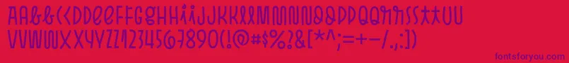 Pasto Print Regular Font – Purple Fonts on Red Background