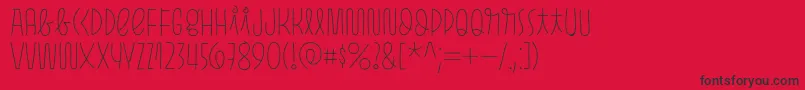 Pasto Print Thin Font – Black Fonts on Red Background