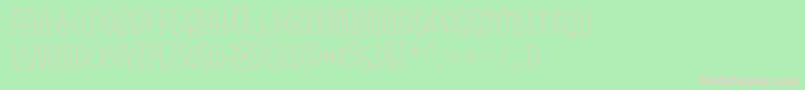 Pasto Print Thin Font – Pink Fonts on Green Background