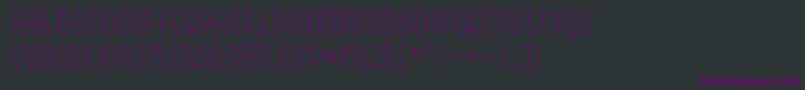 Pasto Print Thin Font – Purple Fonts on Black Background