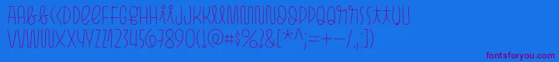 fuente Pasto Print Thin – Fuentes Moradas Sobre Fondo Azul
