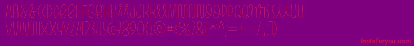 Pasto Print Thin Font – Red Fonts on Purple Background