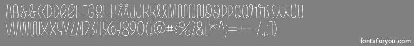 Pasto Print Thin-Schriftart – Weiße Schriften auf grauem Hintergrund