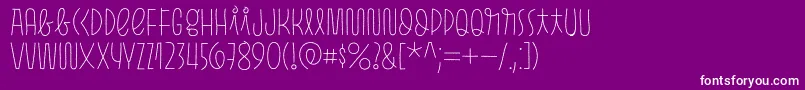 Pasto Print Thin Font – White Fonts on Purple Background