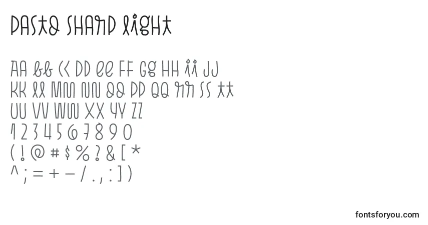 Fuente Pasto Sharp Light - alfabeto, números, caracteres especiales