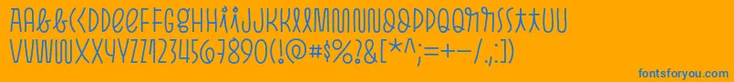 Pasto Sharp Light Font – Blue Fonts on Orange Background