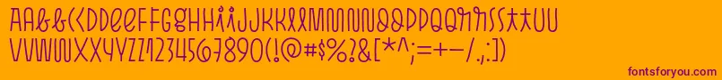 Pasto Sharp Light Font – Purple Fonts on Orange Background