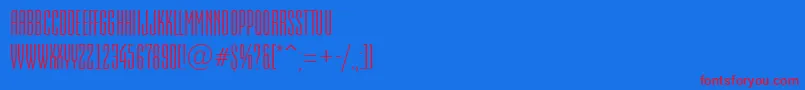 フォントAEmpirial – 赤い文字の青い背景