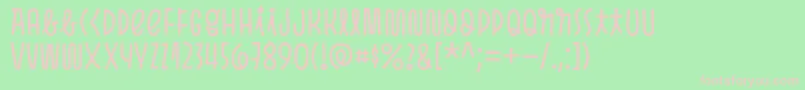 Pasto Sharp Regular Font – Pink Fonts on Green Background