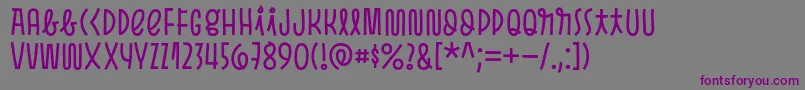 Pasto Sharp Regular Font – Purple Fonts on Gray Background
