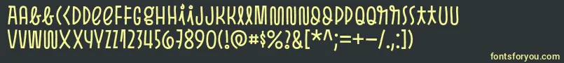 Pasto Sharp Regular Font – Yellow Fonts on Black Background