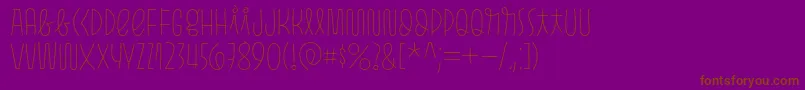 Pasto Sharp Thin Font – Brown Fonts on Purple Background