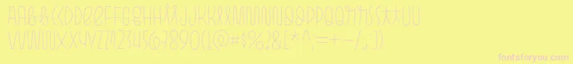 Pasto Sharp Thin Font – Pink Fonts on Yellow Background