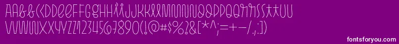 Pasto Sharp Thin Font – White Fonts on Purple Background