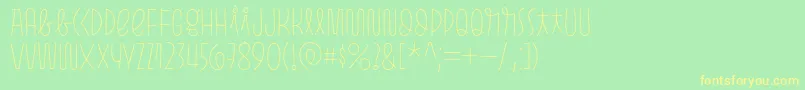 Pasto Sharp Thin Font – Yellow Fonts on Green Background